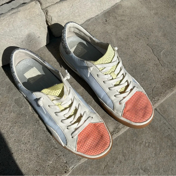 Dolce Vita pastel multi-color snekaers with silver detailing Sz 7.5 - Picture 4 of 16